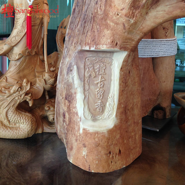 檀香木佛像，礼品 & 印章雕刻定制<br>Sandalwood Statue, Gift & Stamp Craft Custom Made