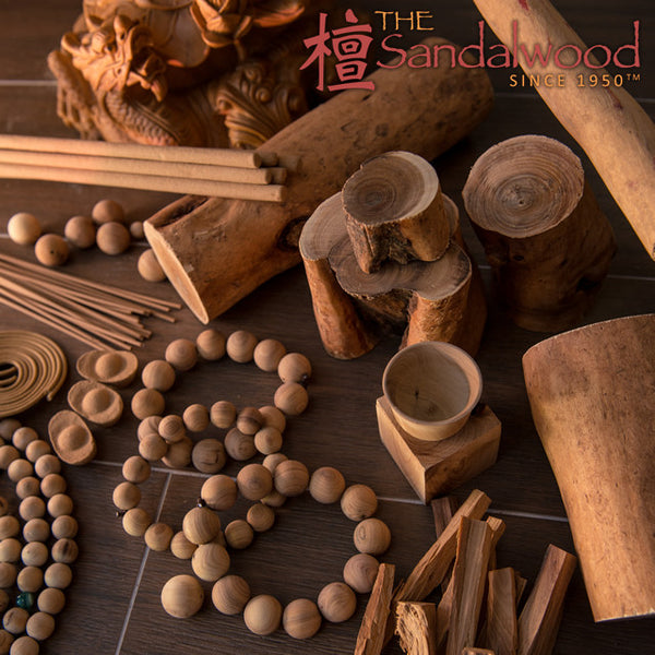 纯天然檀香木佛珠手链<br>Pure Sandalwood Beads Bracelet<br>8mm - 20mm