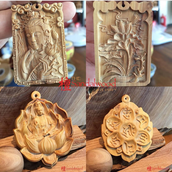 檀香木佛牌定制<br>Sandalwood Pendant Custom Made