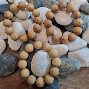 纯天然檀香木佛珠手链<br>Pure Sandalwood Beads Bracelet<br>8mm - 20mm