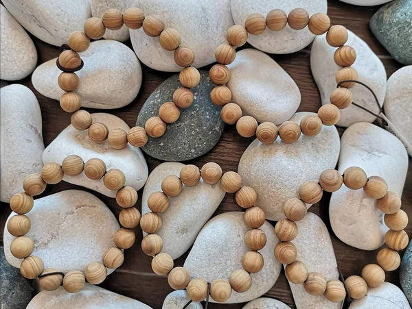 纯天然檀香木佛珠手链<br>Pure Sandalwood Beads Bracelet<br>8mm - 20mm